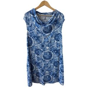 Tommy Bahama IslandZone Dress XL Sand Peso Resort Coastal Sleeveless Tie Dye EUC